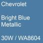 Preview: Chevrolet, Bright Blue Metallic, 30W / WA8604.